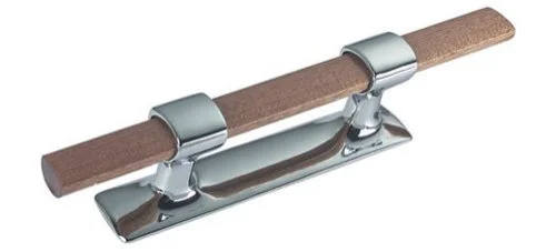 Belegklampe Messing / Mahagoni