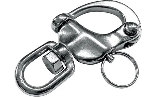 Niroschnappschäkel mit Wirbel