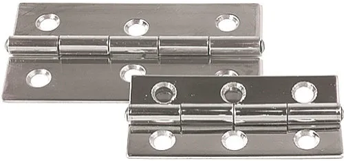 Niroscharnier Serie flach | Ausführung: Materialstärke 1,5mm, Länge 30mm, Breite 60mm