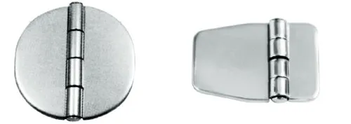 NIRO Scharnier oval mit Abdeckung Breite : 35 mm Länge: 57 mm