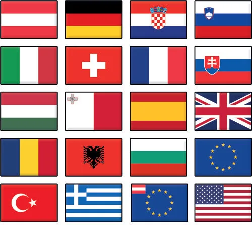 Nationalflagge 30 x 20 cm | Land: Österreich