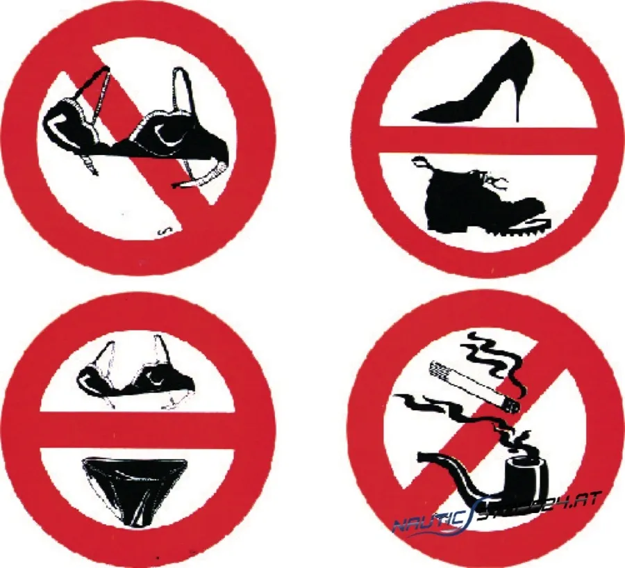 Verbotsaufkleber - Außen-Ø 135mm | Ausführung: Schuhe verboten